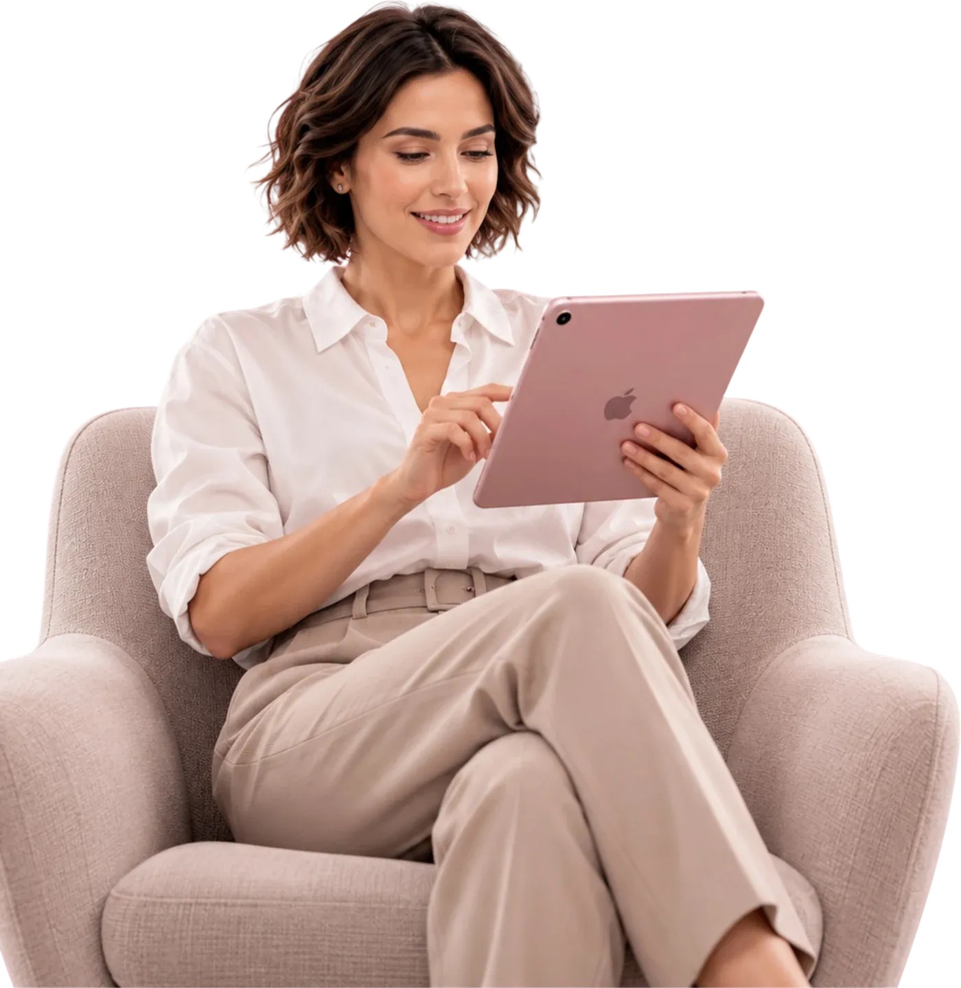 Directora de un nido revisando MINIDDO en su tablet
